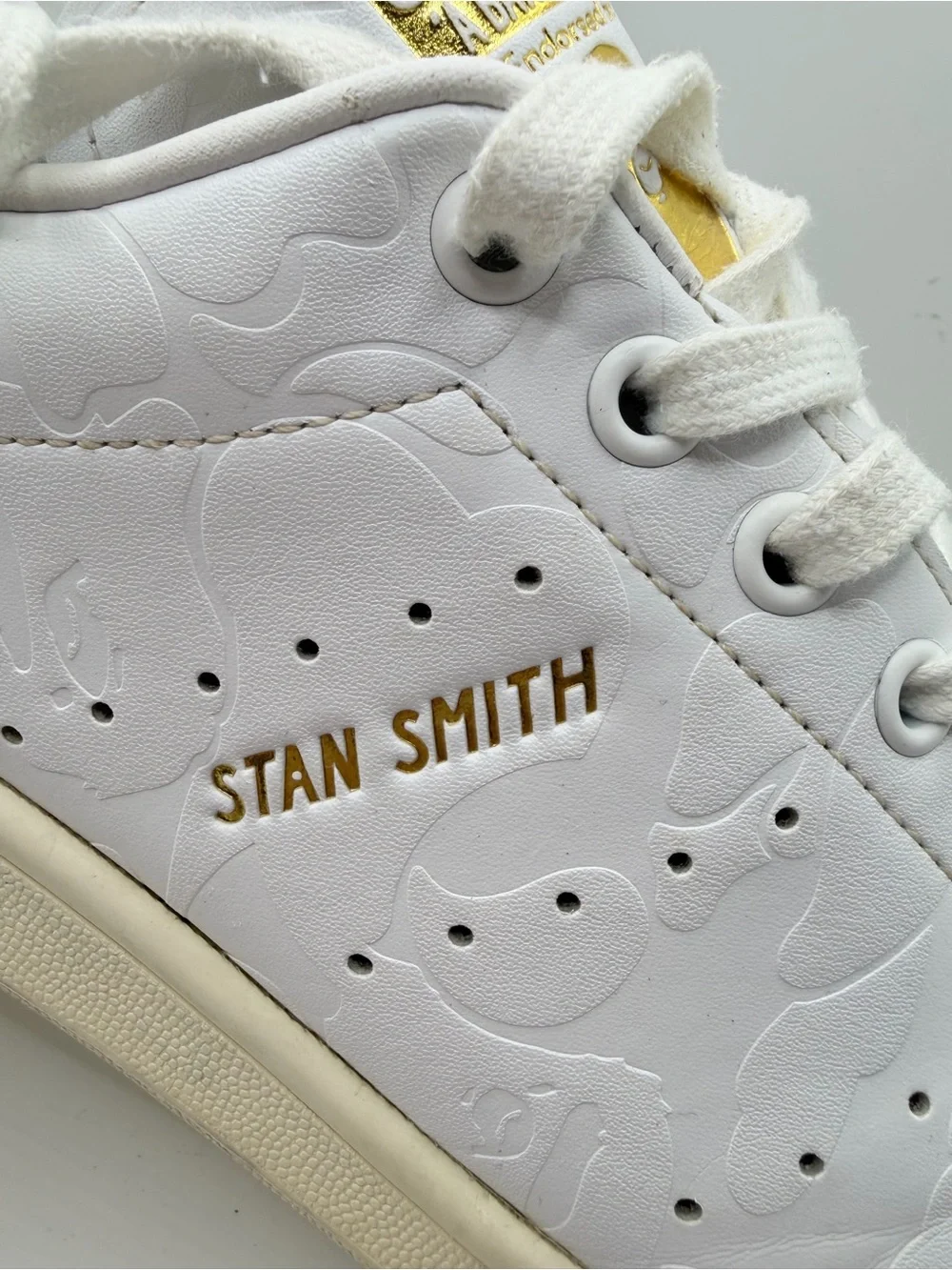 adidas Stan Smith White with Gold and Green Accents